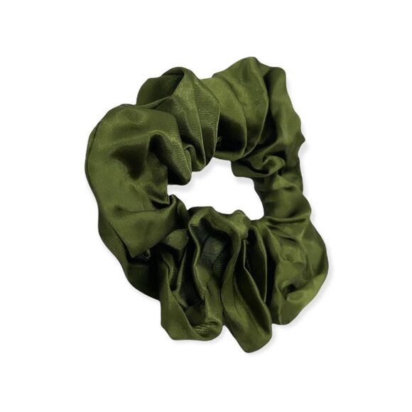 Wool + Pepper Co. Accessories - NWT Wool + Pepper Co. Satin Scrunchie - Olive Green